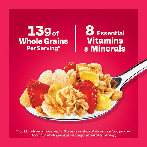 11 Honey Bunches of Oats Strawberry, Heart Healthy, Low Fat, made with Whole Grain Cereal, Ounce