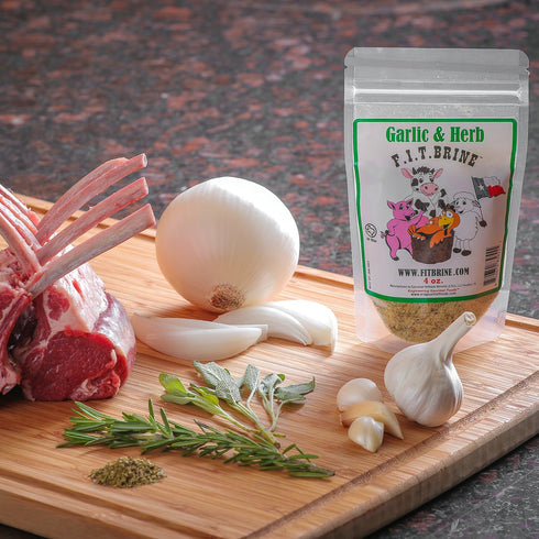8oz Flavor Infused Tenderizing (FIT) Brine - Garlic & Herb, | Premium Meat Tenderizer & Seasoning | All-Natural