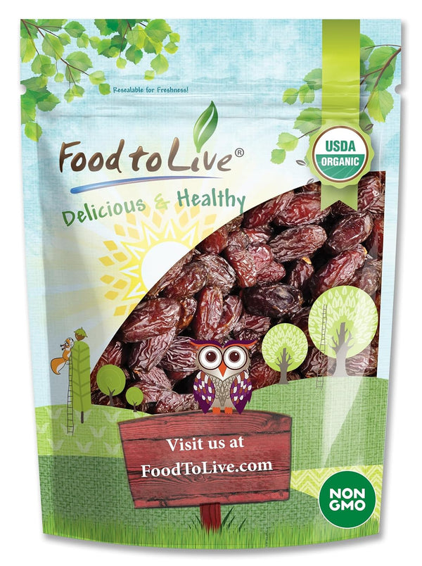 Food to Live Organic California Medjool Dates, 2 Pounds Soft & Juicy