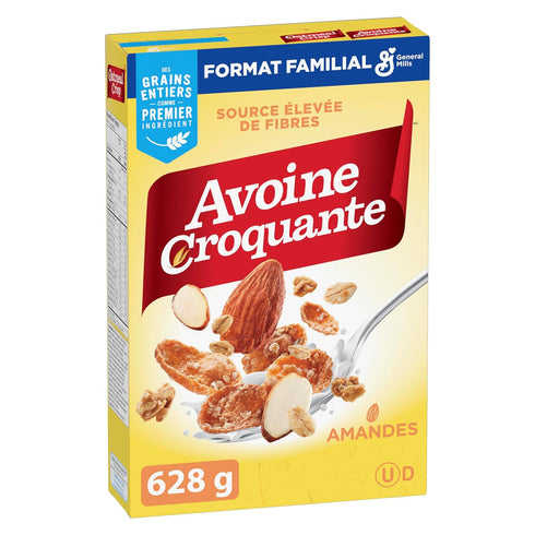 Oatmeal Crisp 628g/22.2 oz, General Mills Almond Cereal, Family Size, Imported from Canada}