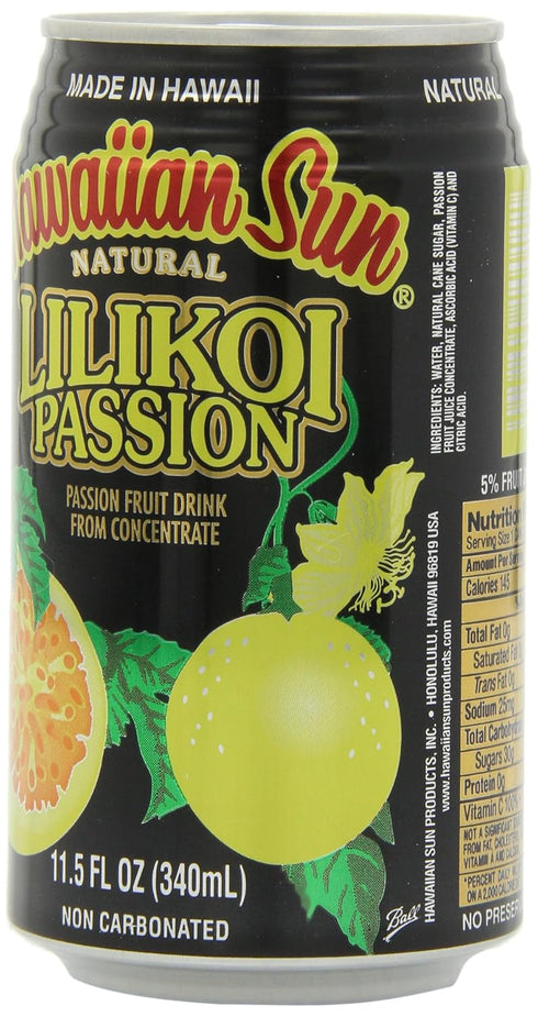 Hawaiian Sun 11.5 Oz (Pack 24) Lilikoi, Passion Fruit, Fl