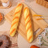 2pcs 13. 6" DOITOOL Artificial Baguette, Realistic Fake Bread Loaf for Kitchen Decoration, Soft Pu Simulation Food