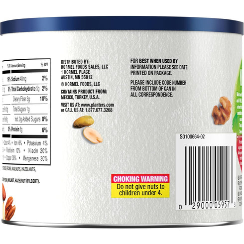 9.75 oz PLANTERS NUT-rition Heart Healthy Snack Nuts Mix, Canister - On-the-Go Snack, Work Snack, School Snack