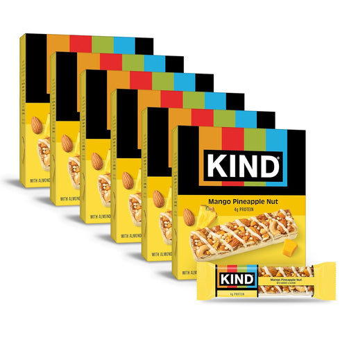 KIND Healthy Snacks Bars, Mango Pineapple Nut, Gluten Free, High Fiber Snacks,