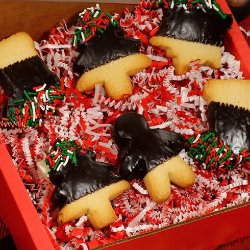 Christmas Cookie Gifts | Holiday Shortbread Cookies | Chocolate Cookies Snowflakes, Christmas Trees, Stocking Stuffers