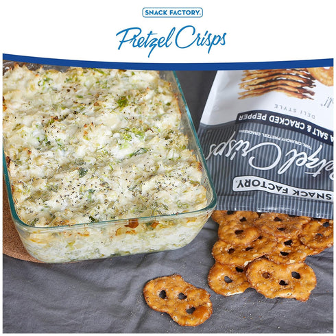 7.2 (Pack 12) Snack Factory Pretzel Crisps Sea Salt & Cracked Pepper, Ounce