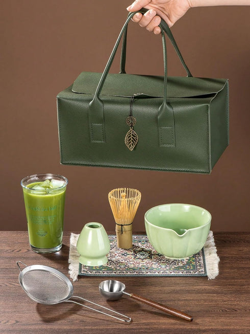 Matcha Whisk Set Premium 7-Piece Traditional Matcha Set with Bamboo Whisk, Matcha