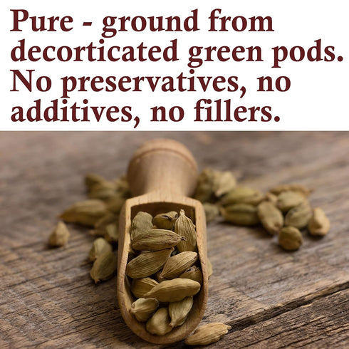 (4 oz) The Spice Way Cardamom Ground - Ground Green Decorticated Cardamom Powder Kosher by OK
