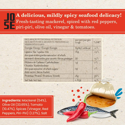 Jose Gourmet Spiced Mackerel P t Delight