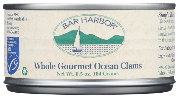 Bar Harbor , Clams Whole Gourmet Ocean, 6.5 Ounce