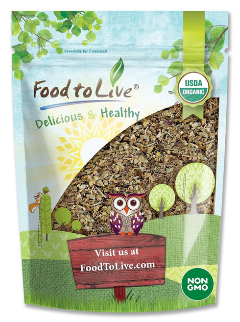 Food to Live - Organic Basil Leaves, 4 Ounces Dried & Cut.