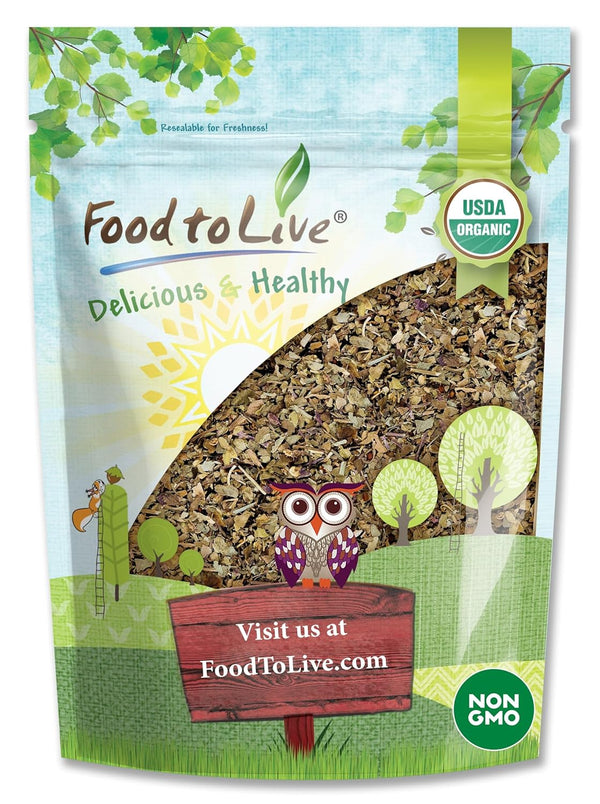Food to Live - Organic Basil Leaves, 12 Ounces Dried & Cut.