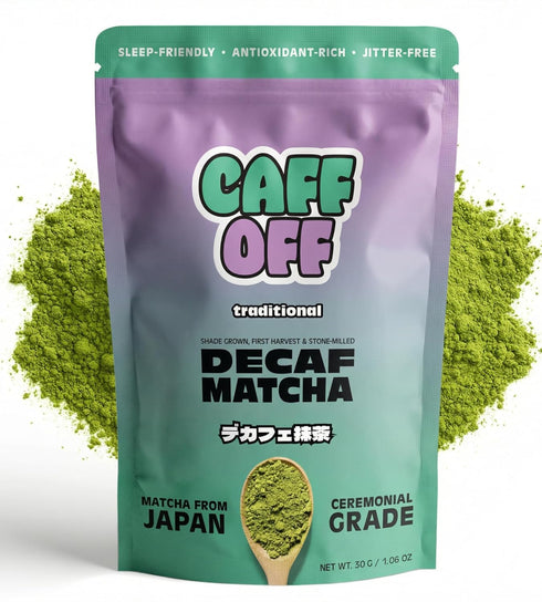 Caff Off Decaf Matcha Green Tea Powder From Japan Small Premium Bag