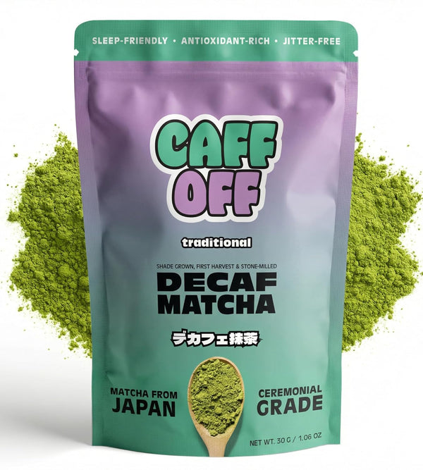 Caff Off Decaf Matcha Green Tea Powder From Japan Small Premium Bag