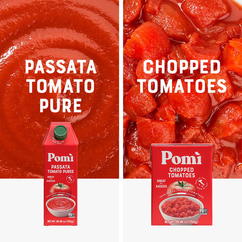 26.46oz Pom Tomato Passata Carton - Creamy, Velvety Italian Tomato Puree with a Touch of Salt, No Additives