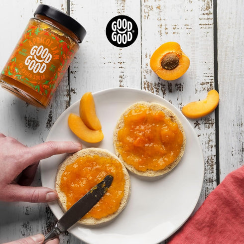 12oz 330g (Pack 1) GOOD GOOD Apricot Jam - No Added Sugar - Low Calorie - Gluten Free and Vegan - Diabetic and Keto