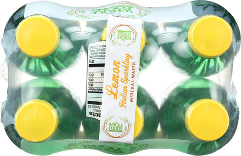16.9 Oz, 6 Count Whole Foods Market, Lemon Sparkling Mineral Water, Fl