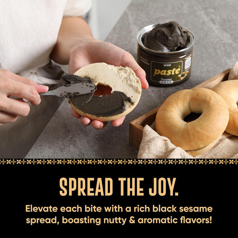 (8.8 oz, Mayde Black Sesame Paste Spread, Premium Ground Black Sesame Jam Black Sesame)