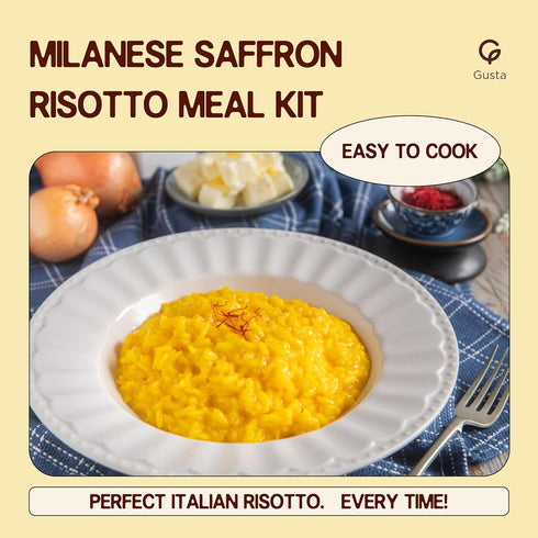 5 Gusta Risotto alla Milanese Meal Kit - Made in Italy - Gourmet Italian Food Lovers - Italian Gift Basket Gourmet