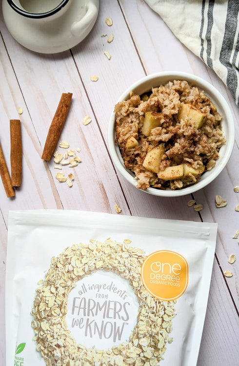 2.27kg/5 lbs. 80 One Degree Organic Foods, Gluten Free Sprouted Rolled Oats, {Imported from Canada}, Ounces