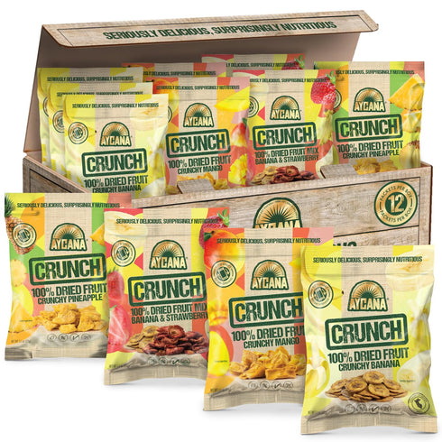 Aycana Sweet & Simple Selection Box 100% Dried Fruit Crunchy Banana, Pineapple,