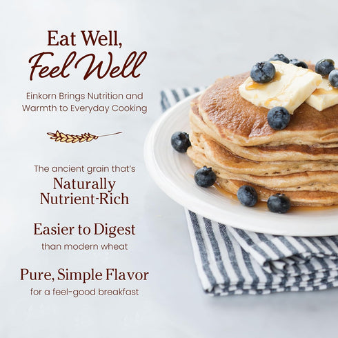 16 oz (Pack 3) Jovial Organic Einkorn Pancake & Waffle Mix - Pancake Mix, Premium Batter Flour for Waffle Maker, Fast