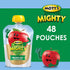 3.2 Oz 48 Count (4 Packs 12), Mott's Mighty Honeycrisp Apple Applesauce, Clear Pouches, of No Sugar Added, Good Source