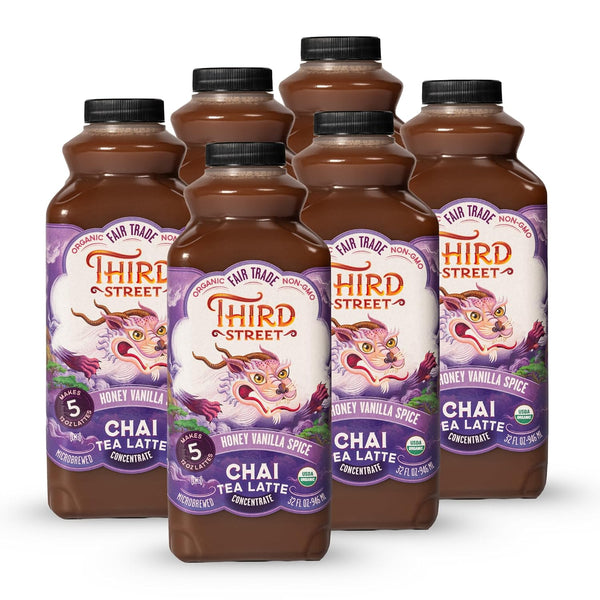 Third Street Inc Organic Honey Vanilla Spice Chai Concentrate 6-Pack, 32 Fl.
