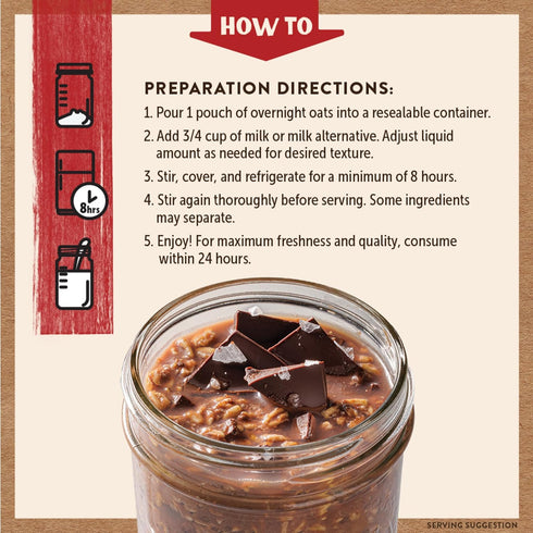 20g (Pack 9 Kodiak Cakes Dark Chocolate Sea Salt - Overnight Oats with Protein, High Fiber Breakfast of Pouches)