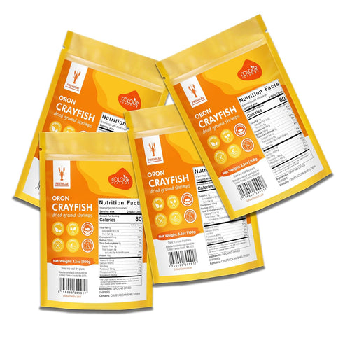 100g (3.5oz) Pack 1 Colour flavour Premium Nigerian Crayfish Powder Dried Shrimp for Cooking | Natural Seafood Flavor