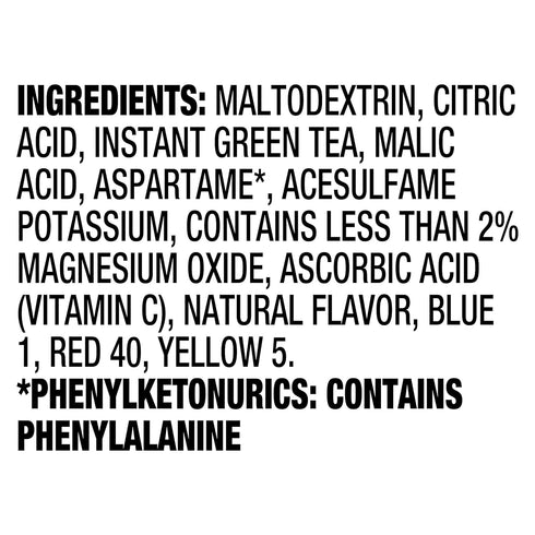 10-Quart (Pack 7) Crystal Light Peach Mango Green Tea Drink Mix, Box