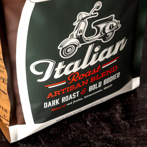 5 lb (80 oz), Fresh Roasted Coffee, Italian Roast, Dark, Kosher, Whole Bean