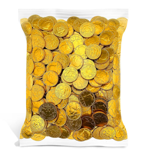 2 Pack 160 Count Milk Chocolate Coins Bulk - Pound - - Chocolate Gold Coins for Party Favors - Individually Wrapped
