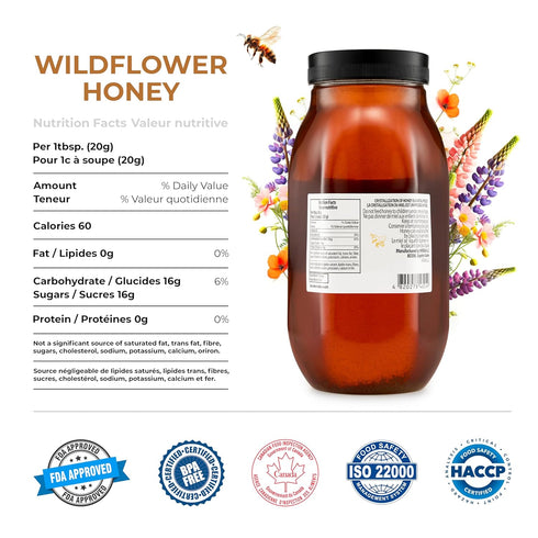 100% 1000g/35.2oz Pack 2 HONIGMA Marma Wildflower Honey | Authentic Raw Honey from Ukraine | Pure & Unpasteurized | |