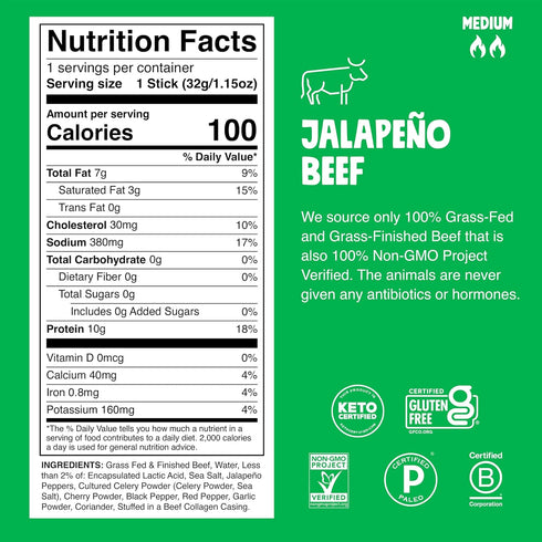 1.15 OZ Chomps Beef Stick Jalapeno