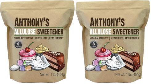Anthony's Allulose Sweetener, 1 lb, Batch Tested Gluten Free, Keto Friendly Sugar