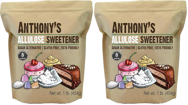 Anthony's Allulose Sweetener, 1 lb, Batch Tested Gluten Free, Keto Friendly Sugar