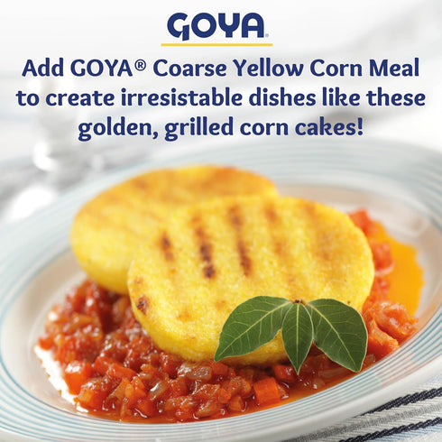 12oz. Yellow Corn Meal by Goya, Harina De Maiz, Coarse Corn Flour for Cooking Polenta, Cornbread, Fish Fry, and More