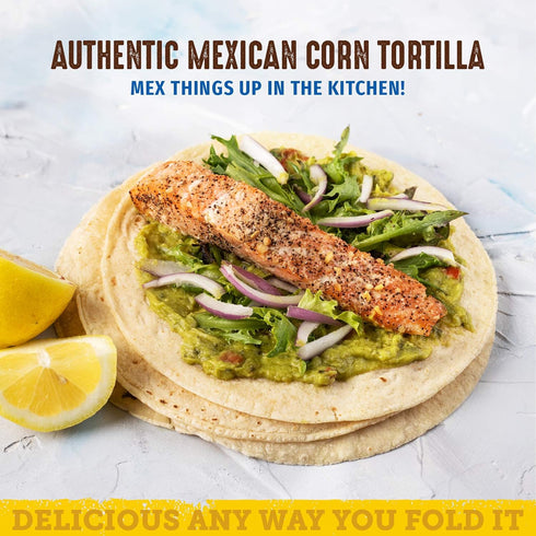 Del Campo Soft Corn Tortillas – 8 Inch Round, Gluten Free Authentic Mexican Food, 8ct.