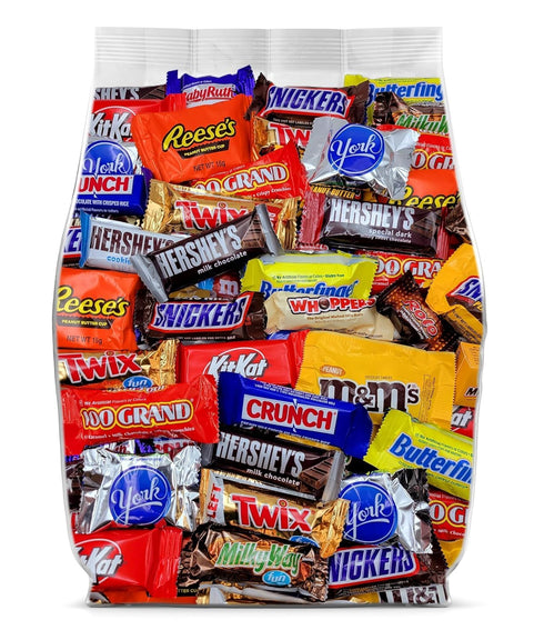 Yummy Chew Bulk Chocolate Candy Variety Pack - 2lb Bulk Candy Individually Wrapped -