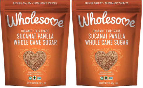 Wholesome Sweeteners 32-Ounce Organic Sucanat Panela Whole Cane Sugar, Fair Trade, Non-GMO