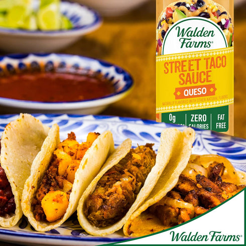 Walden Farms Queso Street Taco Sauce, 12 oz. (2 Pack) - Vegan, Paleo, Keto Friendly, Non-Dairy, Perfect for Tacos