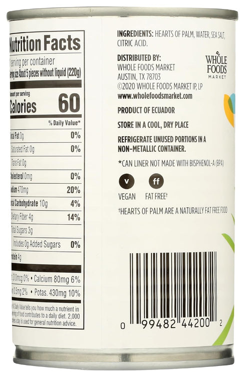 365 14.1 by Whole Foods Market, Whole Hearts Of Palm, Ounce