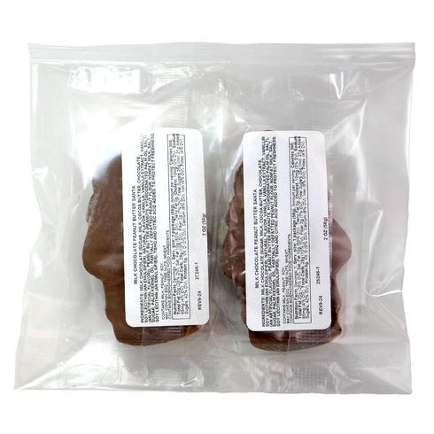 2oz 8 Pack Milk Chocolate Peanut Butter Santa - Holiday Candy - Creamy Milk Chocolate Filled with Smooth Peanut Butter