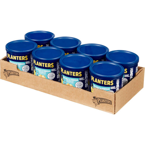 (8 Pack, 6 oz PLANTERS Sea Salt & Vinegar Peanuts ct Canisters)