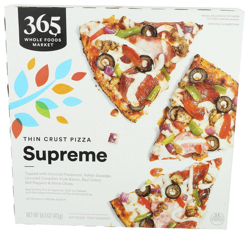 365 by Whole Foods Market Supreme Thin Crust Pizza, 14.5 OZ