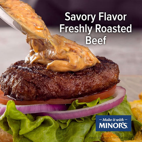 0 16 oz Minor's Beef Base, Great for Soup Broth and Sauces, Grams Trans Fat, No Added MSG, Tub