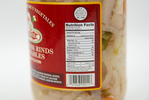 15 Pack 1) Cured Pork Rinds & Vegetables in Vinegar Ounce, Mexican Style by Margarita - Cueritos en Vinagre y Vegetales