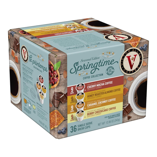 Victor Allen's Coffee Springtime Coffee Variety Pack, Medium Roast, 36 Count, Single