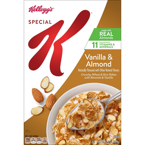 11 12.9oz (1 Special K Cold Breakfast Cereal, Vitamins and Minerals, Made With Real Almonds, Vanilla and Almond, Box